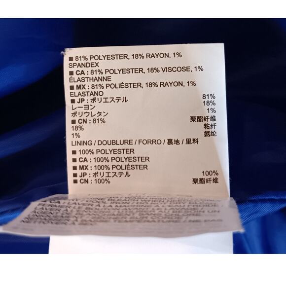 Old Navy Finley Crombie Coat L Bluetiful One Button Collar - Picture 9 of 16